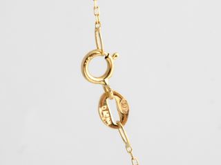 cadena oro 18k con piedra con diamante 22.5cm