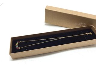 cadena oro 18k con piedra con circonita 22cm