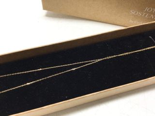 cadena oro 18k con piedra con circonita 22cm