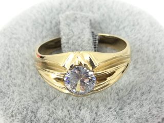 anillo oro 18k con circonita