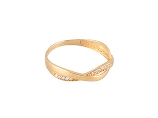 anillo oro 18k con piedra con circonita t. 19 (18,79 mm)