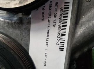 Mercedes-benz 166960 motor completo clase a 92763
