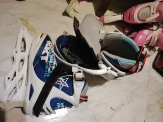 Botas azul blanco sn ruedas