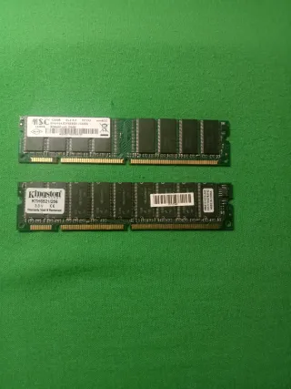 2 Memorias RAM Kingston y MSC 128MB/256MB