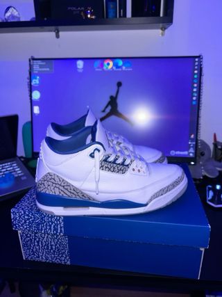 Jordan Retro 3 Wizards Azul