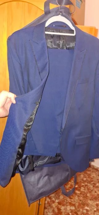 Traje de novio Tacho azul