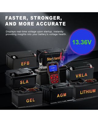 ★ Comprobador Baterías Coche, Moto, Camión, Barco