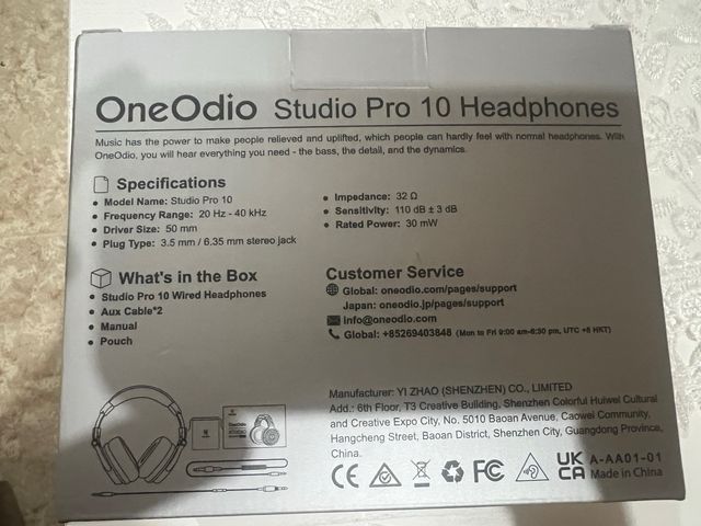 OneOdio Studio 10 DJ Headphones