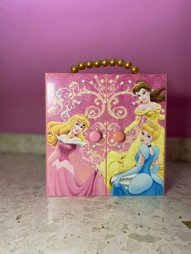 Joyero Musical Princesas Disney Dorado y Rosa