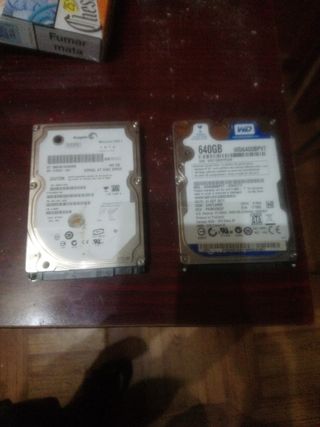 2 Discos Duros Seagate y WD 640GB