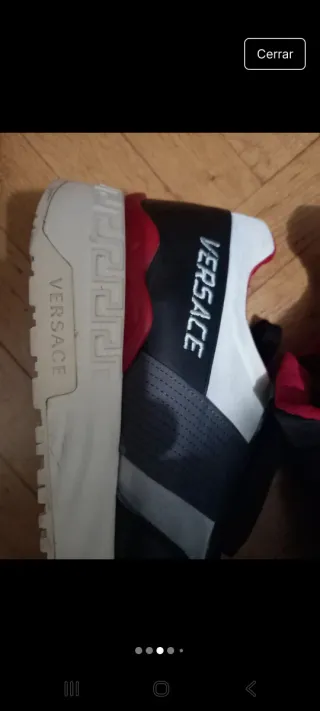 Scarpe boxless nere e bianche da uomo Versace