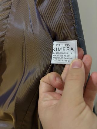 Americana Piel Himera Talla 44 Gris