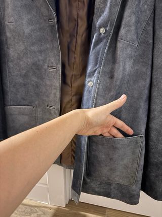Americana Piel Himera Talla 44 Gris