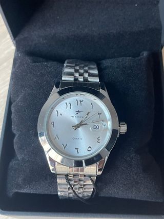 Reloj Hombre Esfera Blanca Acero