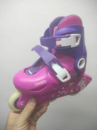 Patines en línea Oxelo niña, protecciones y casco