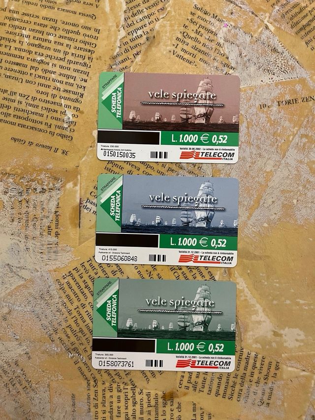 Carte telefoniche “vele spiegate”