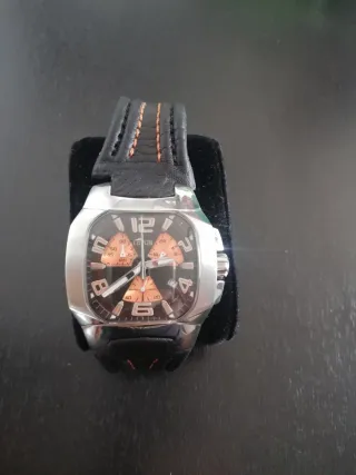 Reloj Hombre Lotus Negro y naranja