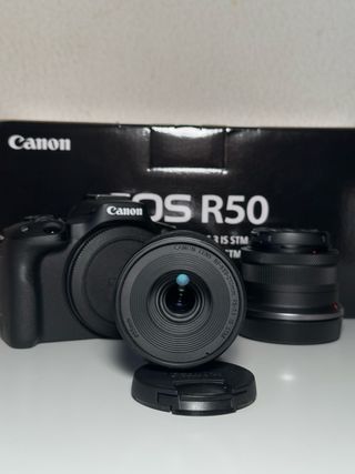 Canon EOS R50 + RF-S 18-45mm & 55-210mm Lens Kit –