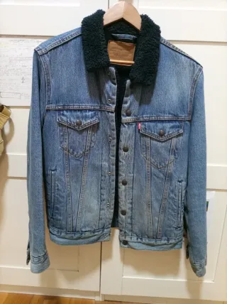 Cazadora Levis Sherpa Hombre Azul 