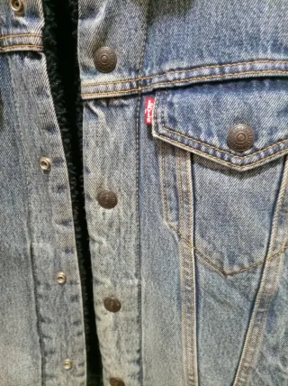 Cazadora Levis Sherpa Hombre Azul 