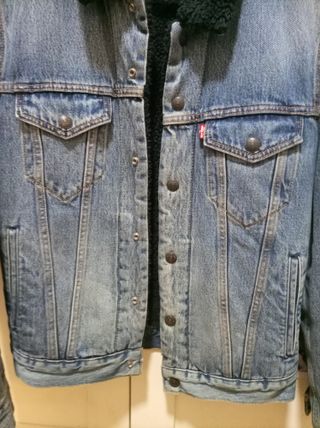 Cazadora Levis Sherpa Hombre Azul 