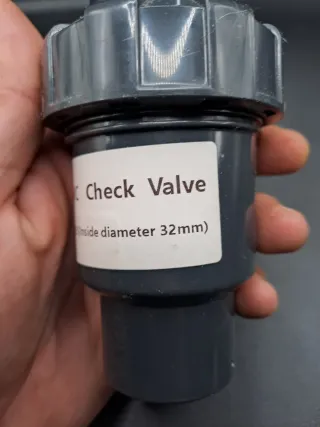 Válvula antirretorno PVC 32mm - Nueva