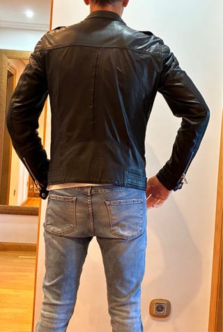 Chaqueta Biker Negra