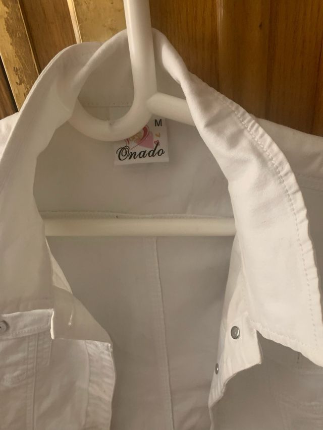 Cazadora vaquera blanca Onado Talla M