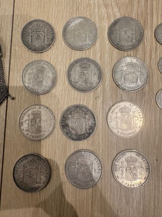 Lote monedas antiguas plata España