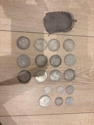 Lote monedas antiguas plata España