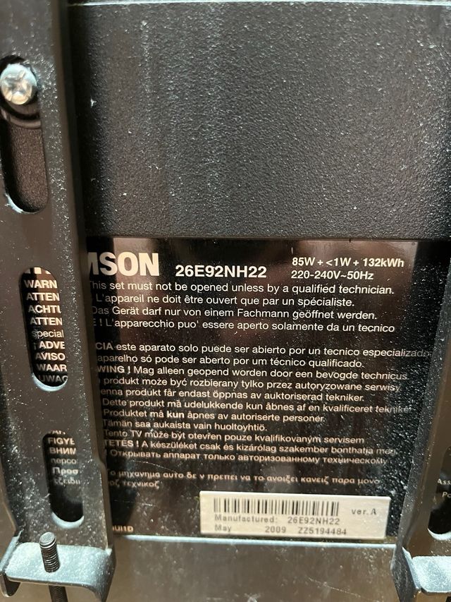 Televisión Thomson 24 sin TDT