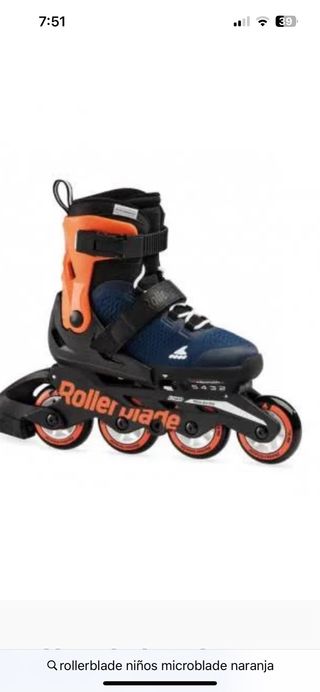 Patines Rollerblade Microblade Niños Naranja