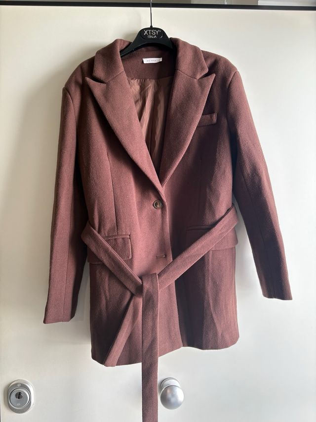 Cappottino My Star marrone con cintura taglia S