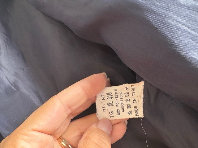 Cappottino blu con cintura taglia XL