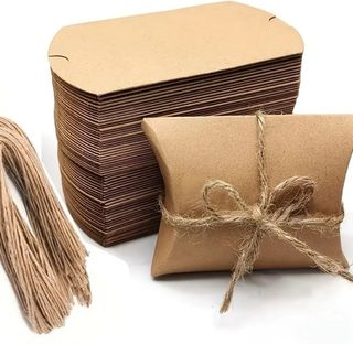 50 Cajas Almohada Kraft 9x2,5x7cm