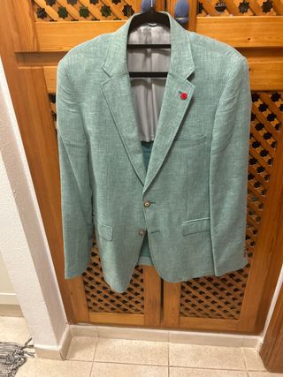Blazer de lino hombre color menta