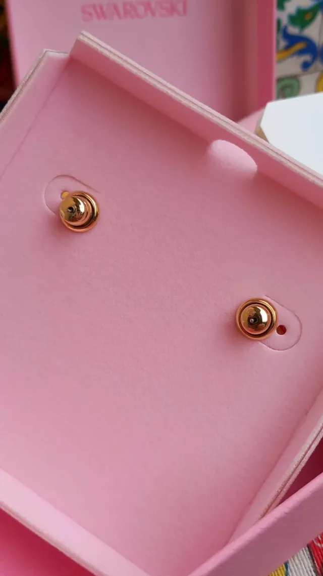 Orecchini fiore cristalli oro