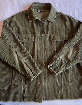 Chaqueta de pana verde