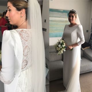 Vestido de Novia Blanco Roto Encaje