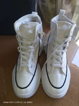 Botines blancos con plataforma