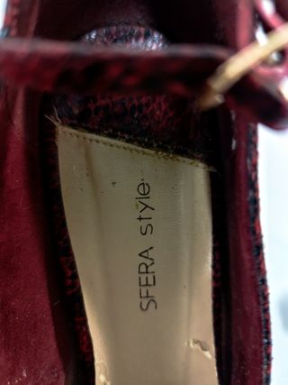 Zapatos tacón tipo merceditas tacón de 8cm, Sfera.