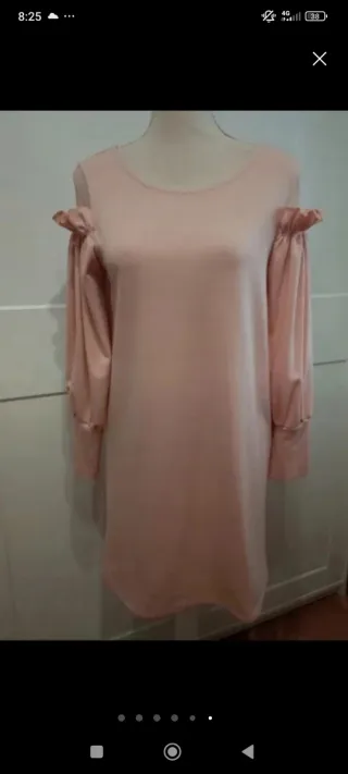 Vestido algodón manga larga