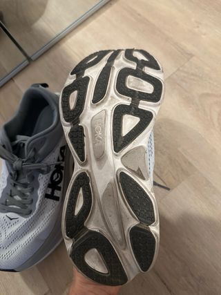 Hoka Bondi 8 Scarpe da Corsa Grigio/Bianco