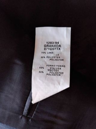 Americana azul El Corte Inglés Talla 52