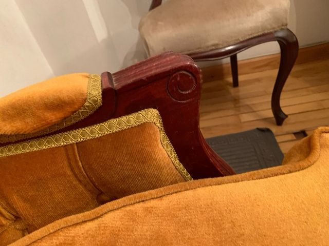 Sofá Imperio 3 Plazas y 2 Sillones Terciopelo