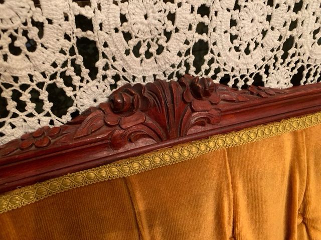 Sofá Imperio 3 Plazas y 2 Sillones Terciopelo