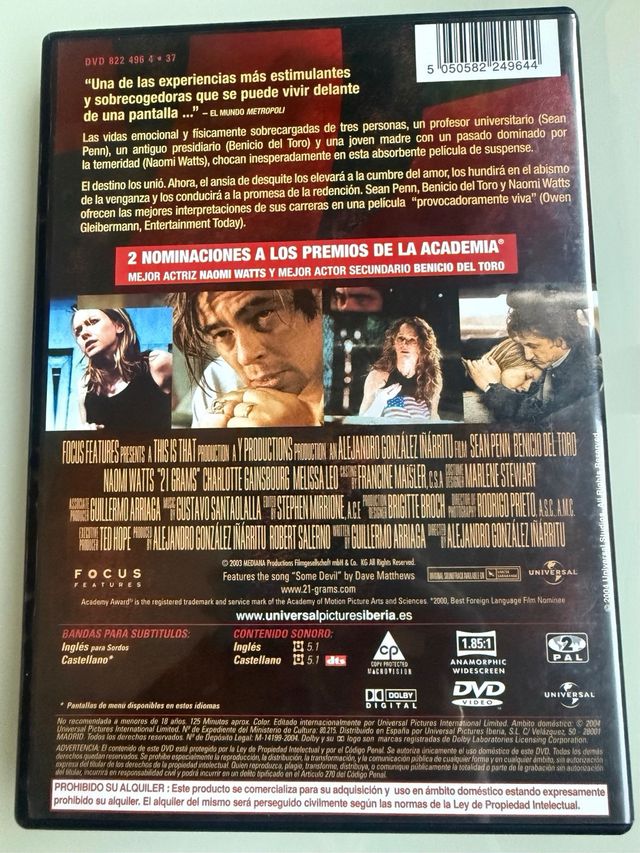 DVD 21 Gramos - Universal