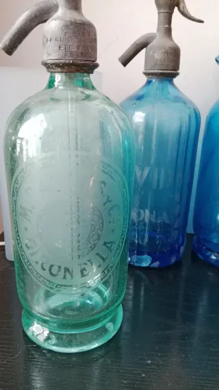 Lote 8 sifones españoles antiguos