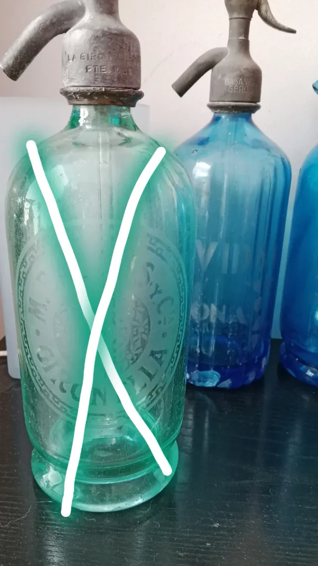 Lote 6 sifones españoles antiguos