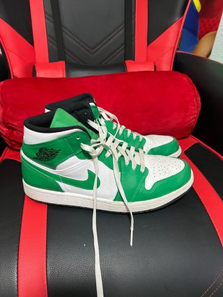 Nike Air Jordan 44.5 Verde Blanco